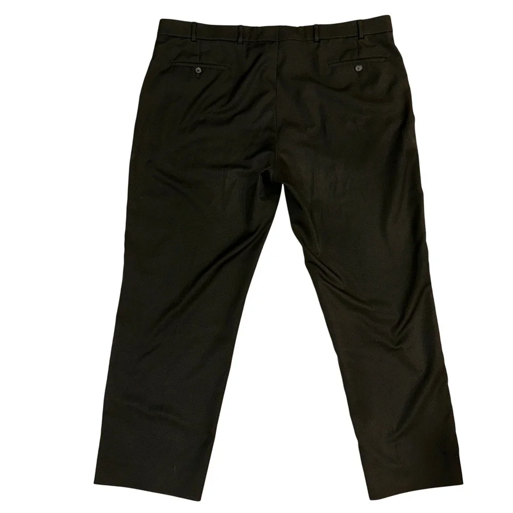 Ballin Comfort-EZE Mens Black Dress Pants Flat Front Trousers 42x28
